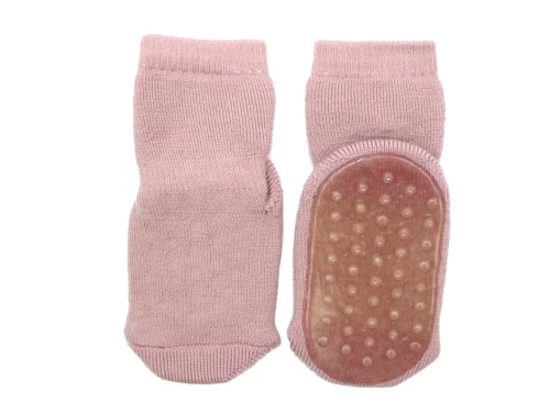 MP strømper wood rose uld med gummisåler